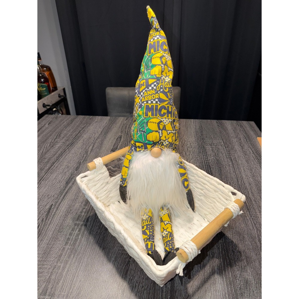 Handmade‎ Michigan Wolverines Fabric Gnome – University of Michigan Ann Arbor